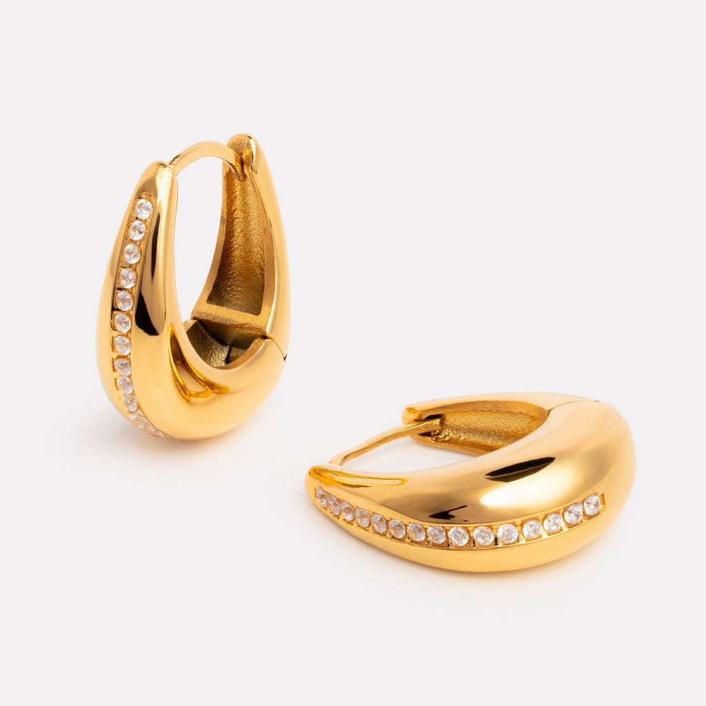 Gold Bellagio Hoops