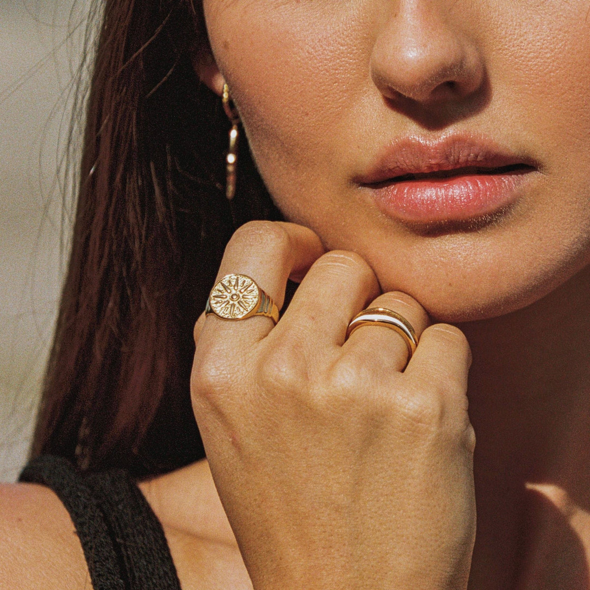 Gold Compass Ring