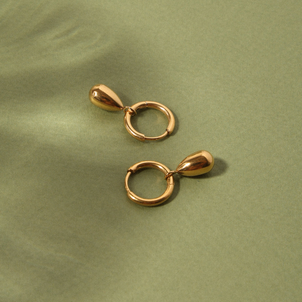 Gold Drop Hoop