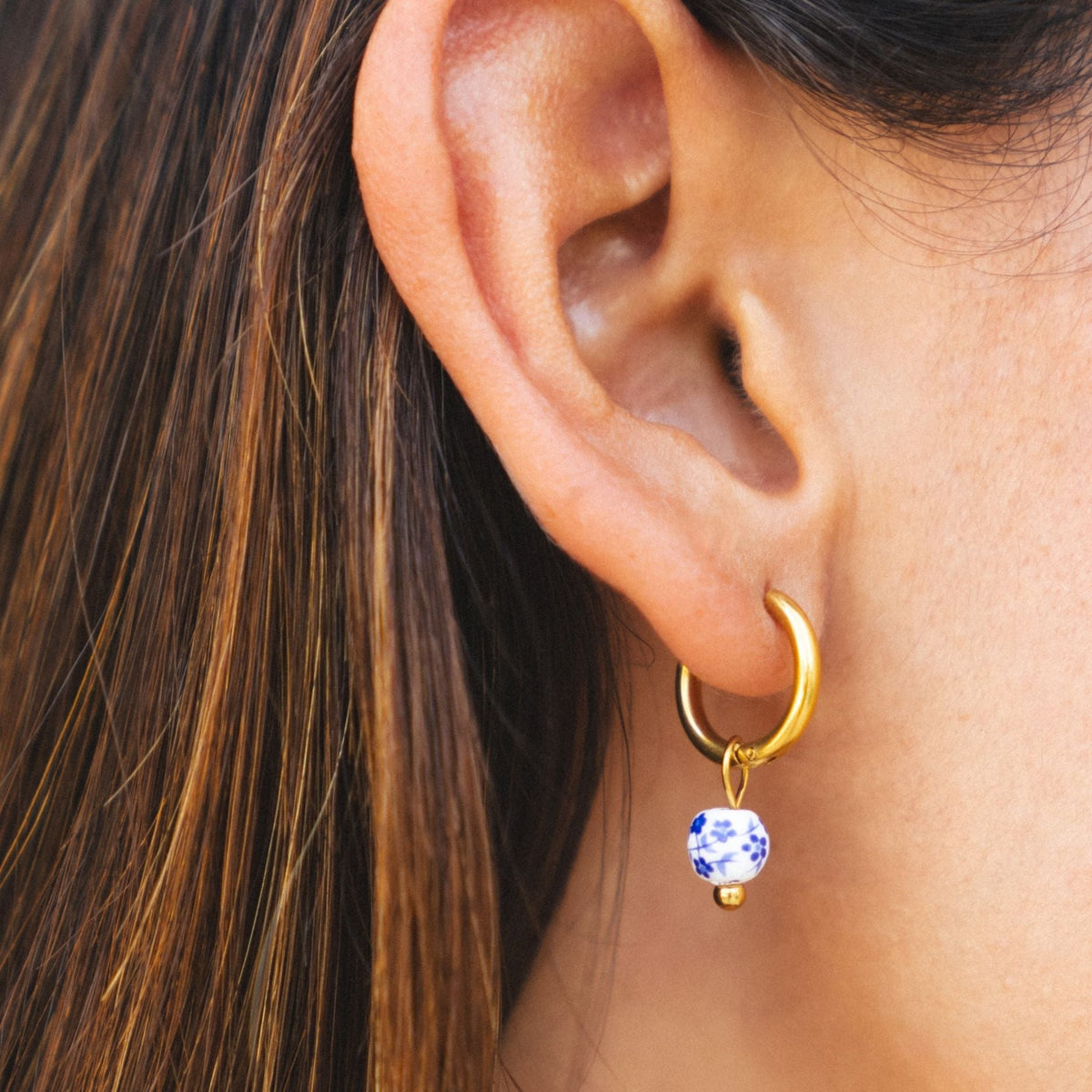Gold Floral Dangle