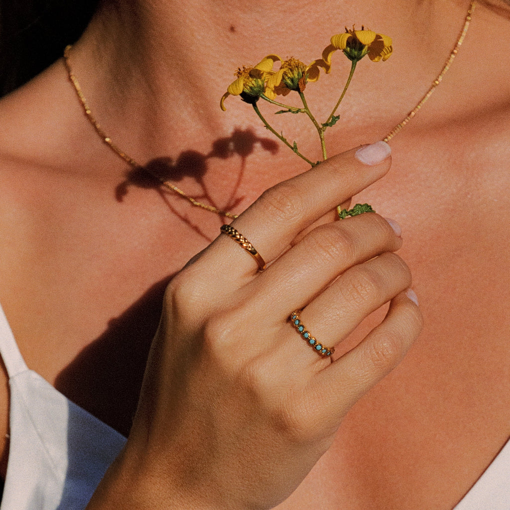 Gold Laurel Ring