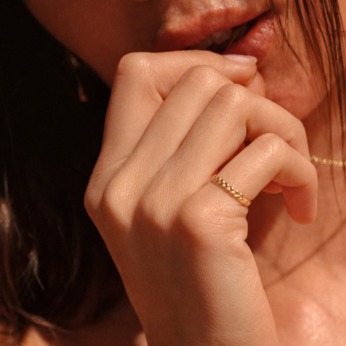 Gold Leaves Ring