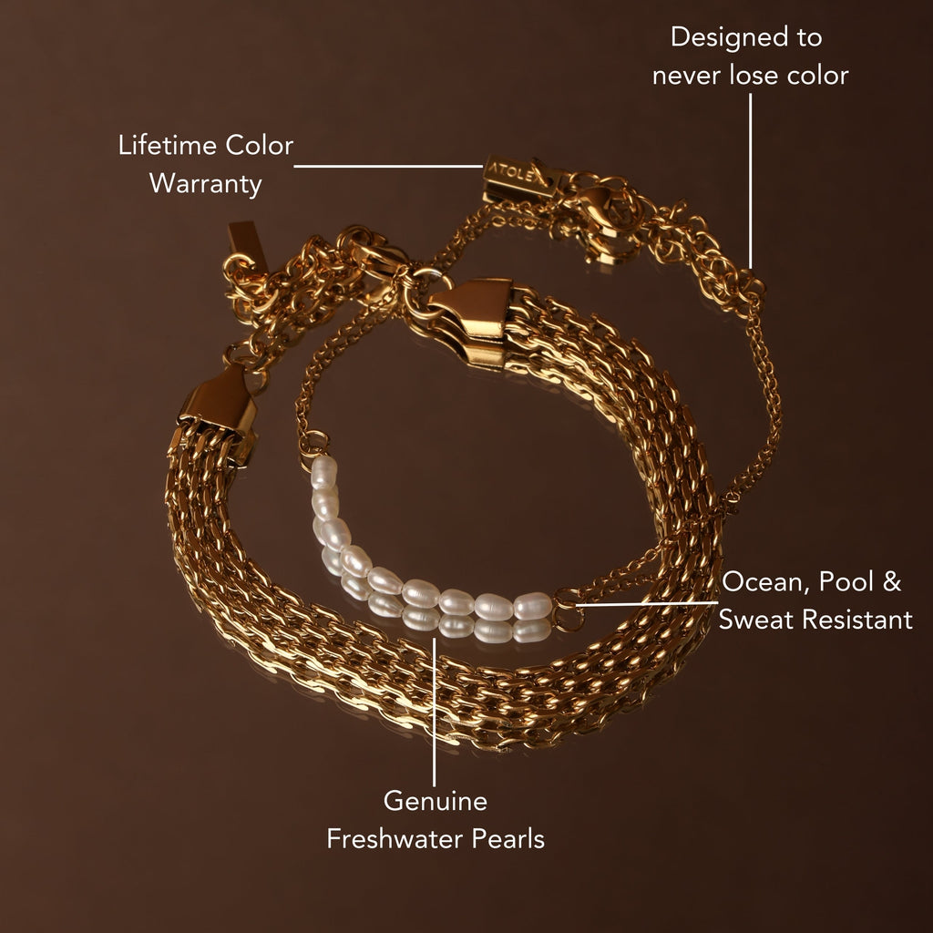 Gold Mini Pearls Bracelet
