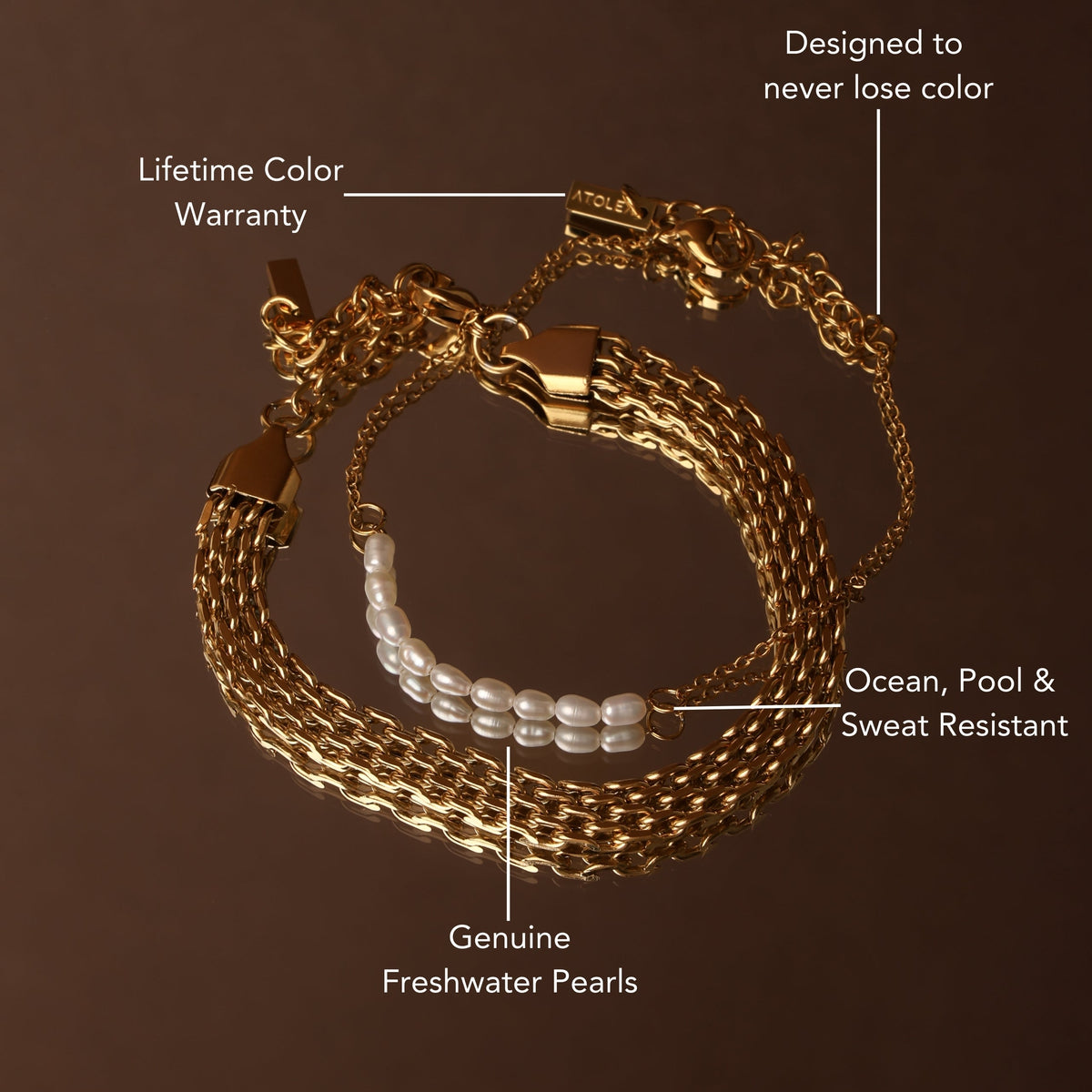 Gold Mini Pearls Bracelet