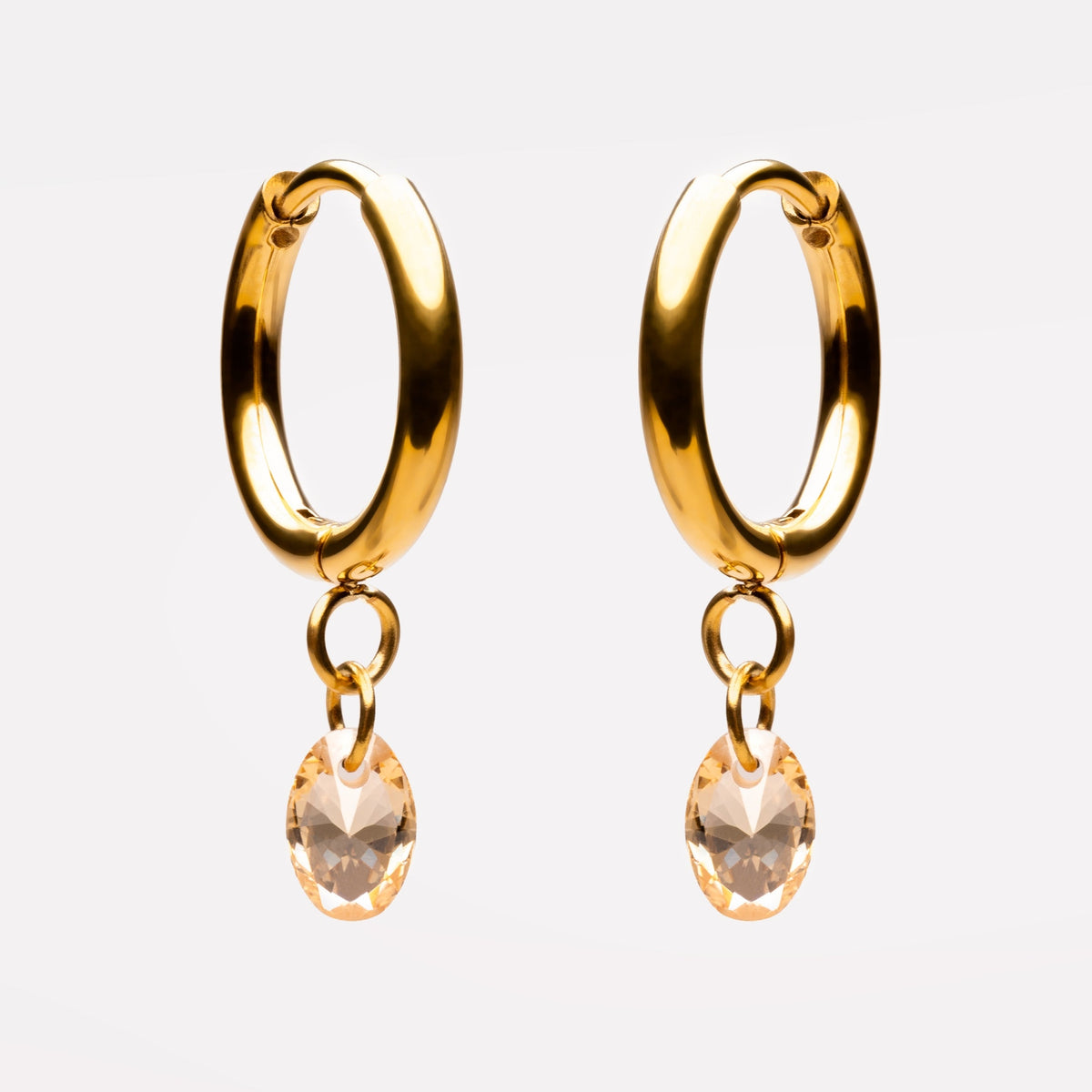 Gold Rose Earrings