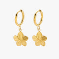 Gold Sakura Hoops