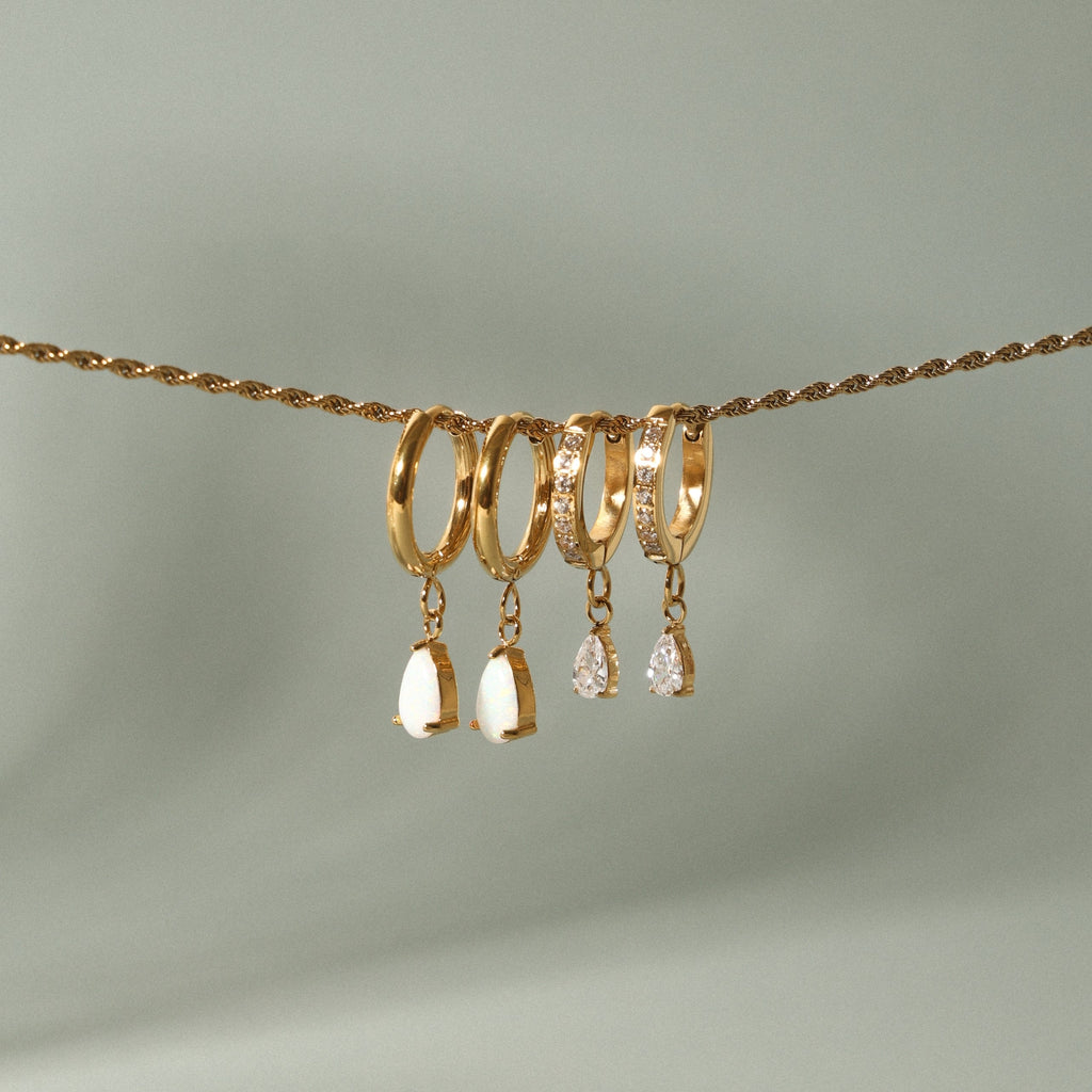Gold Spark Hoops