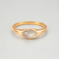 Gold Moonstone Ring