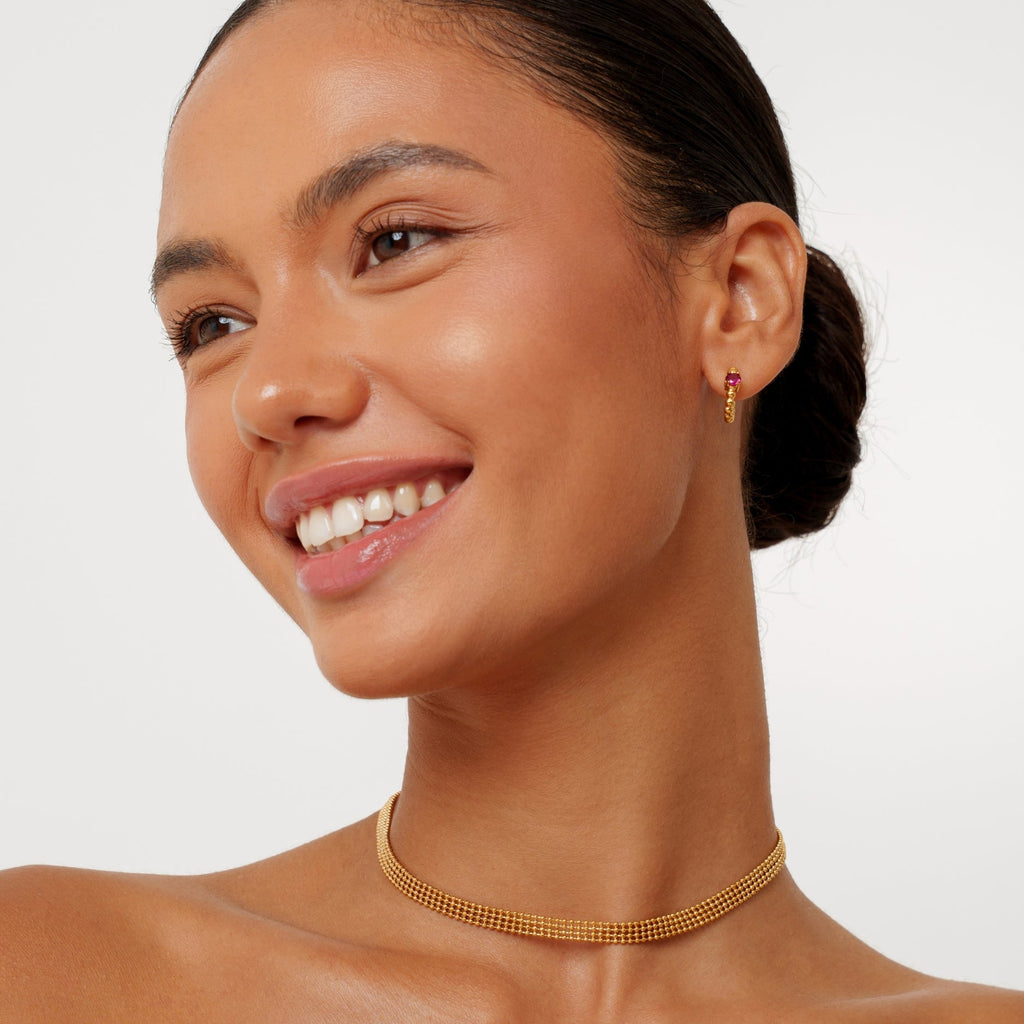 Golden Grenadine Earrings