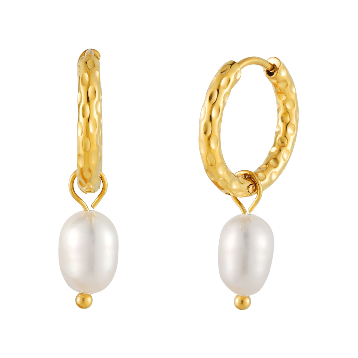 Golden Hammered Earrings