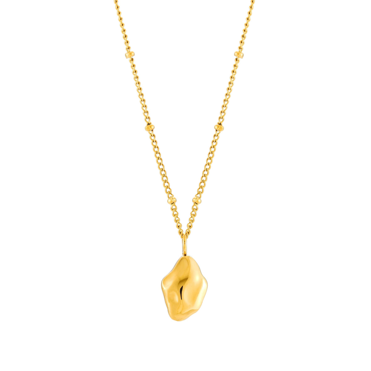 Goldie Necklace Gold On White Background