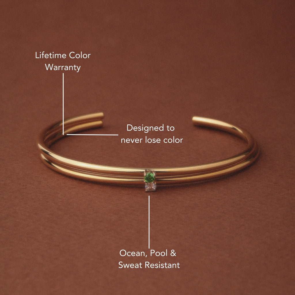 Modern Single Stone Cuff