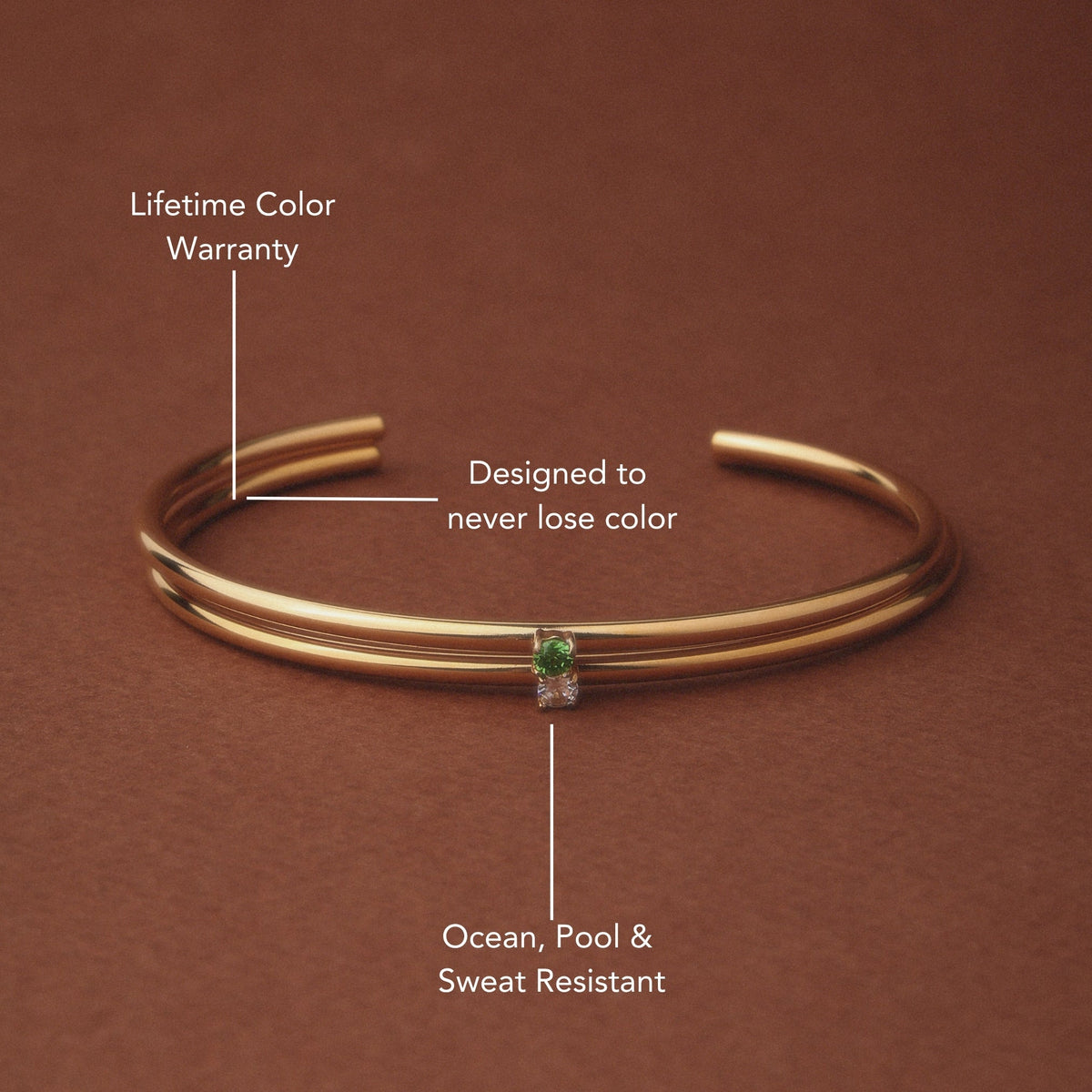 Modern Single Stone Cuff