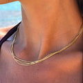 Riviera Layered Choker Sunlight Close Up