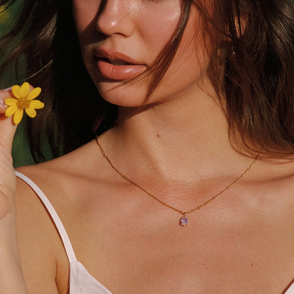 Rose Stone Necklace