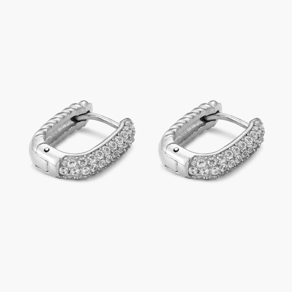 Silver Huggie Hoops