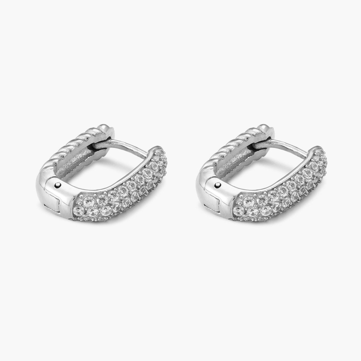 Silver Huggie Hoops