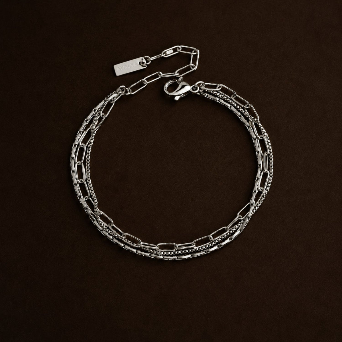 Silver Layered Chain Bracelet
