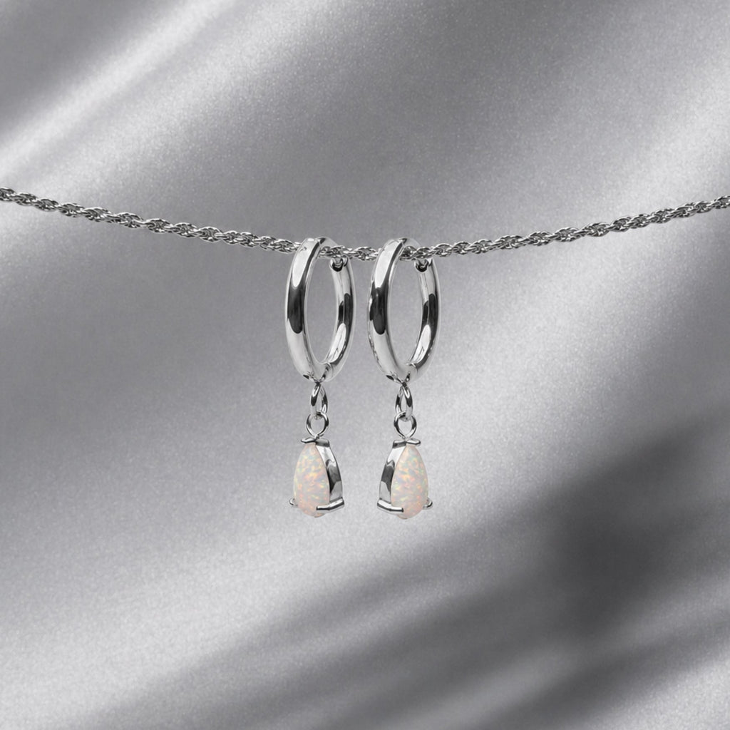 Silver Opal Earrings