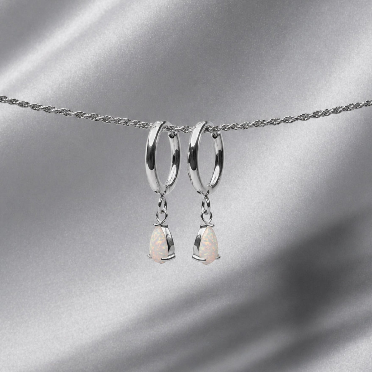 Silver Opal Earrings