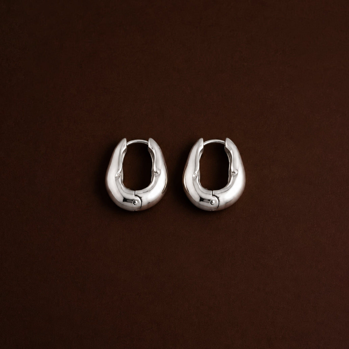 Silver Organic Hoops