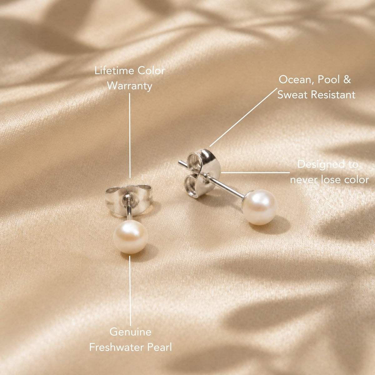 Silver Pearl Studs