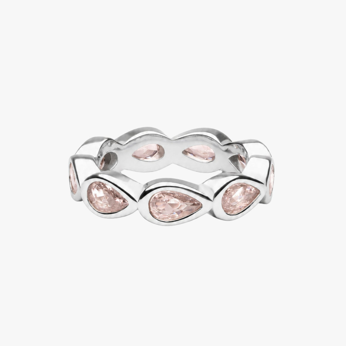 Silver pink Ring