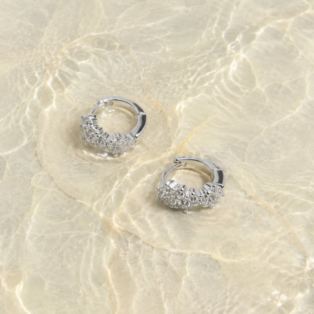 Silver Starlight Hoops
