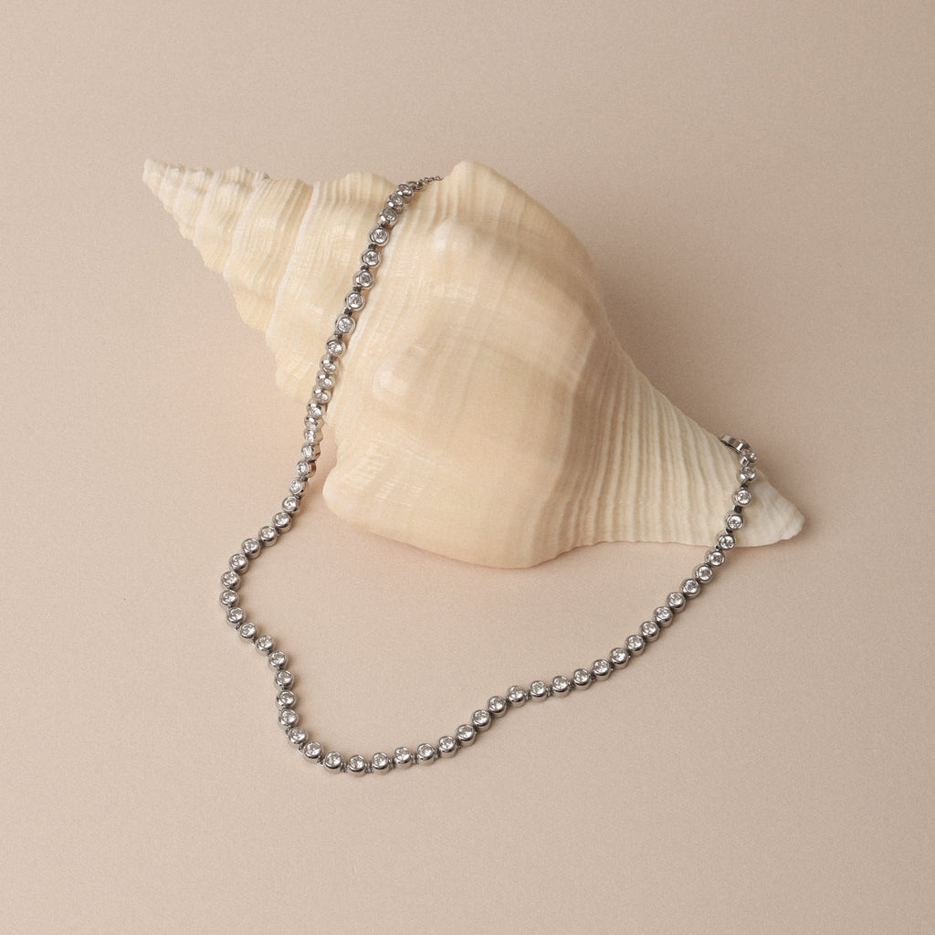Silver Tennis Necklace