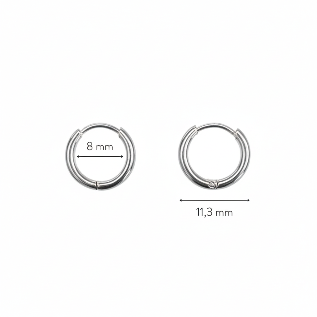 Silver Tiny Hoops