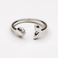 Silver Whale Tail Ring