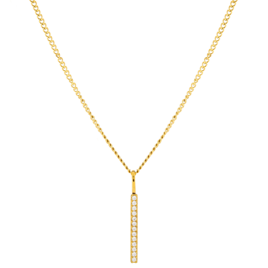 Sparkling Bar Necklace White Background