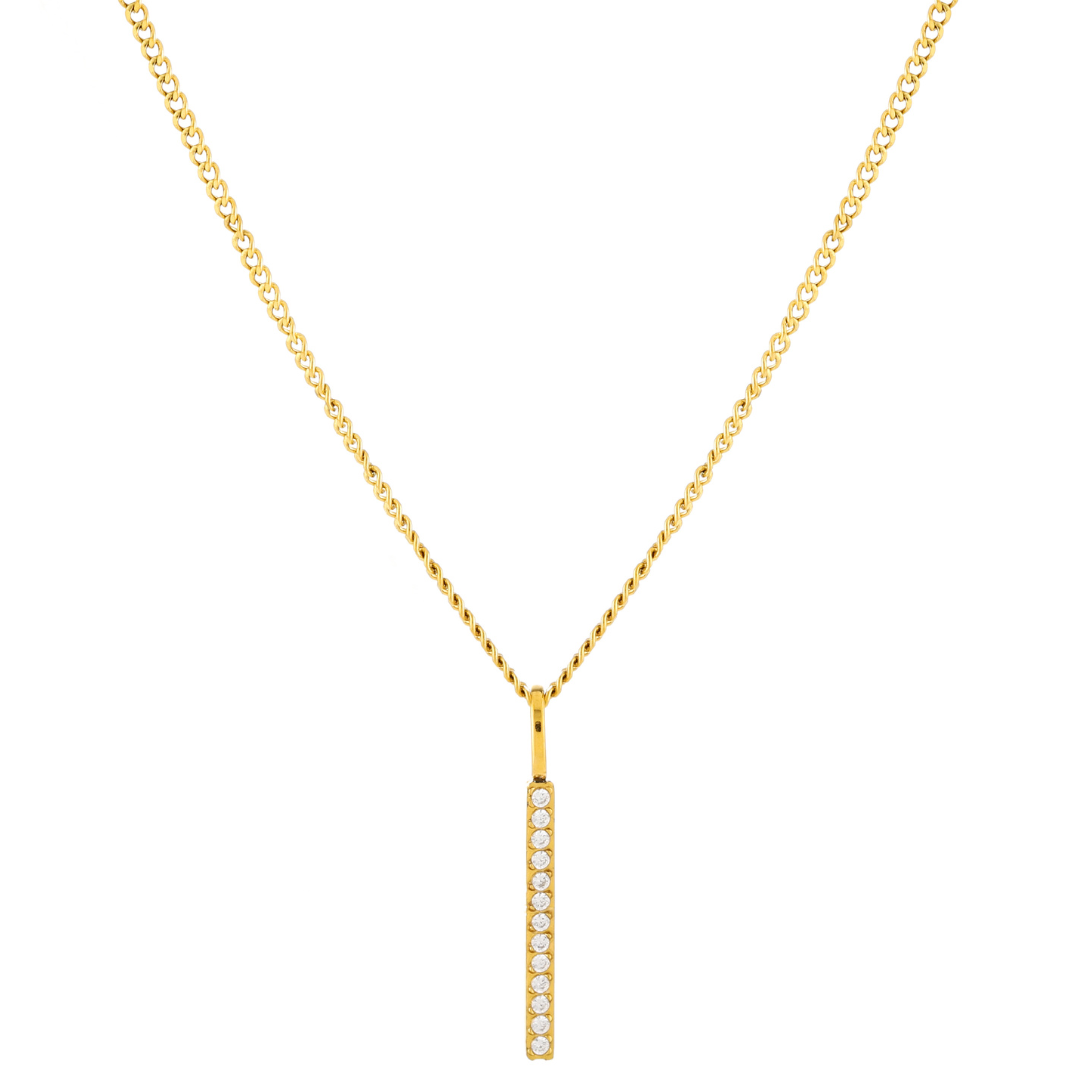 Sparkling Bar Necklace White Background