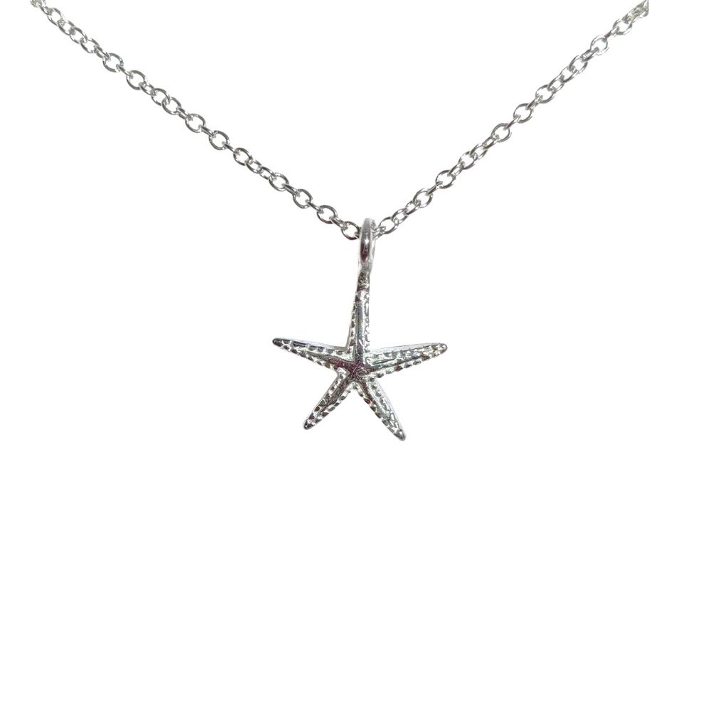 starfish-necklace-silver-white-background