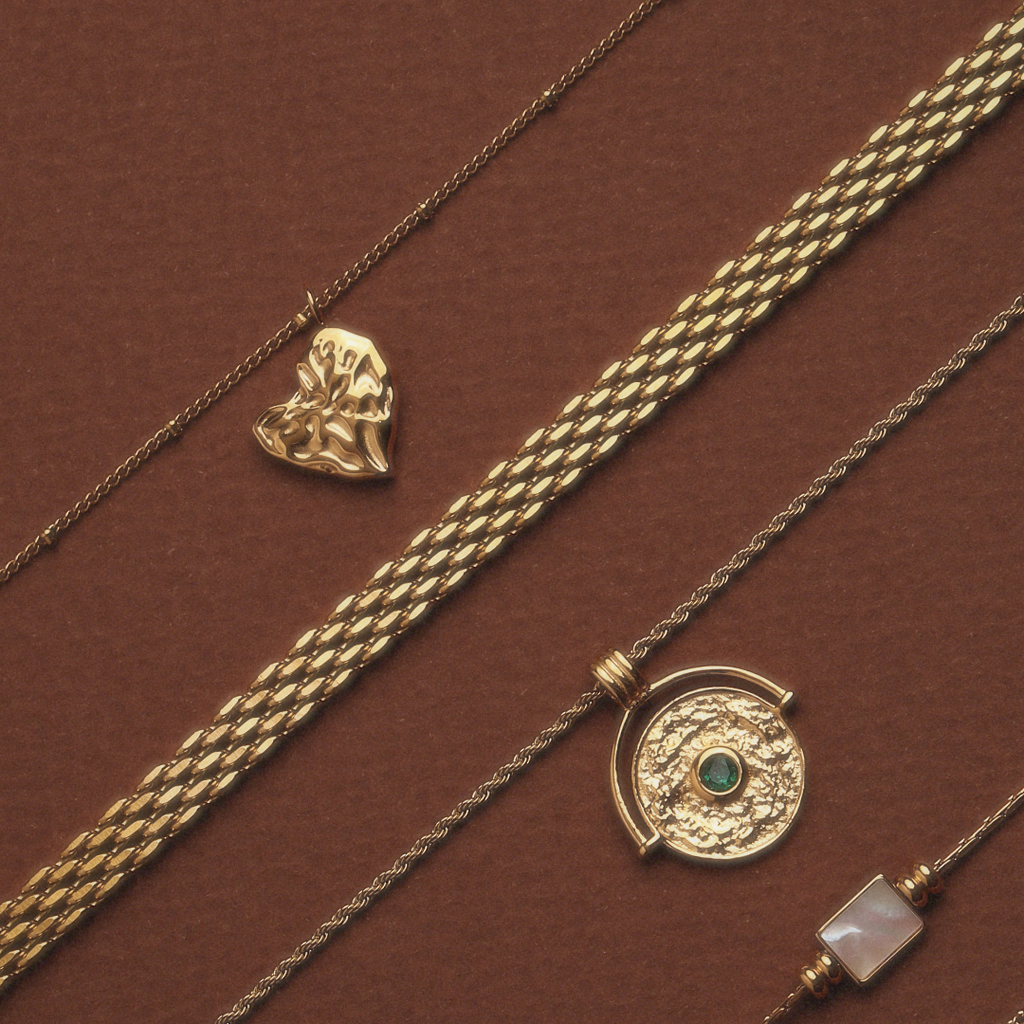 Thick Gold Mesh Choker