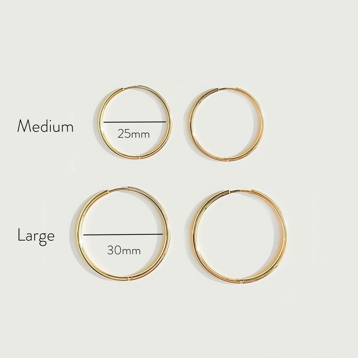 Thin Gold Hoop Earrings