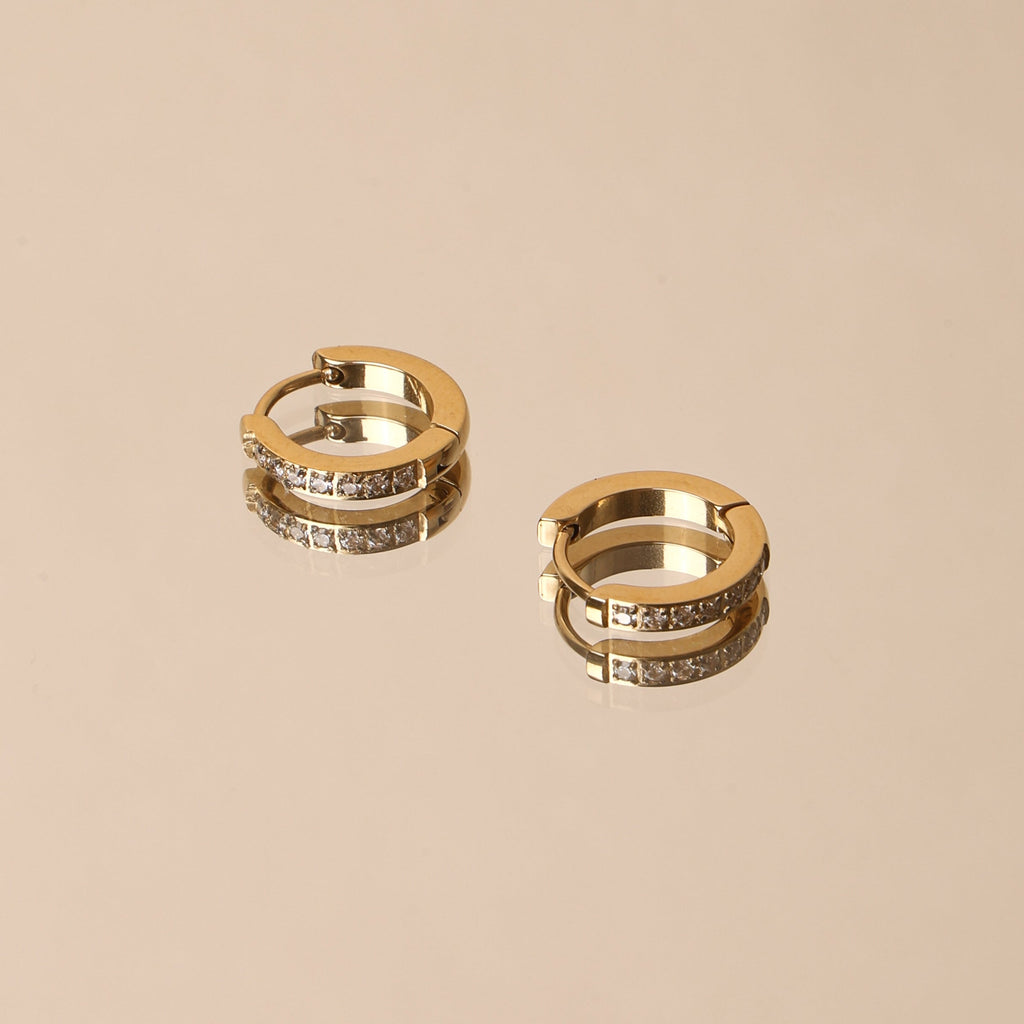 Tiny Gold Hoop Earrings 14k