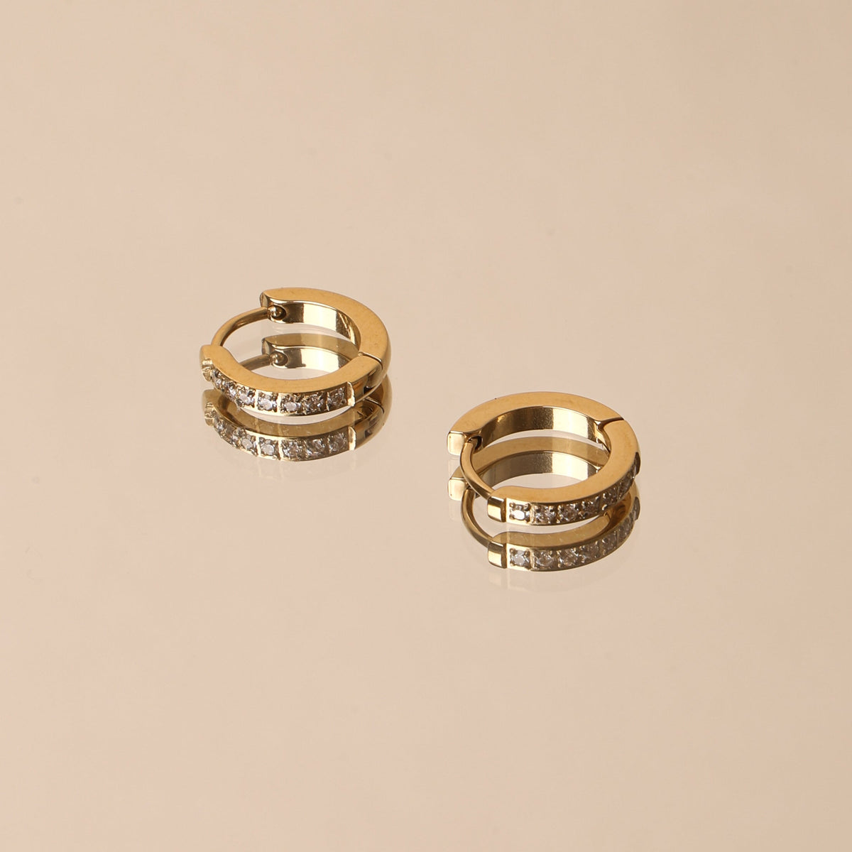 Tiny Gold Hoop Earrings 14k