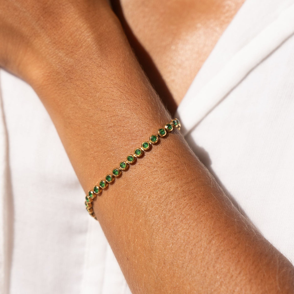 Waterproof Gold Tennis Bracelet