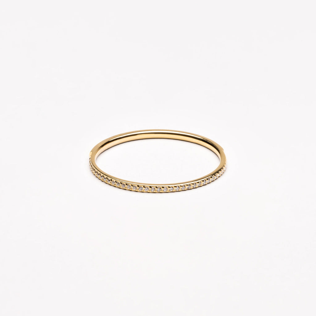 White zircon ring